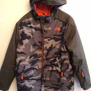 The North Face Camoflauge Winter Jacket 14 - 16 years